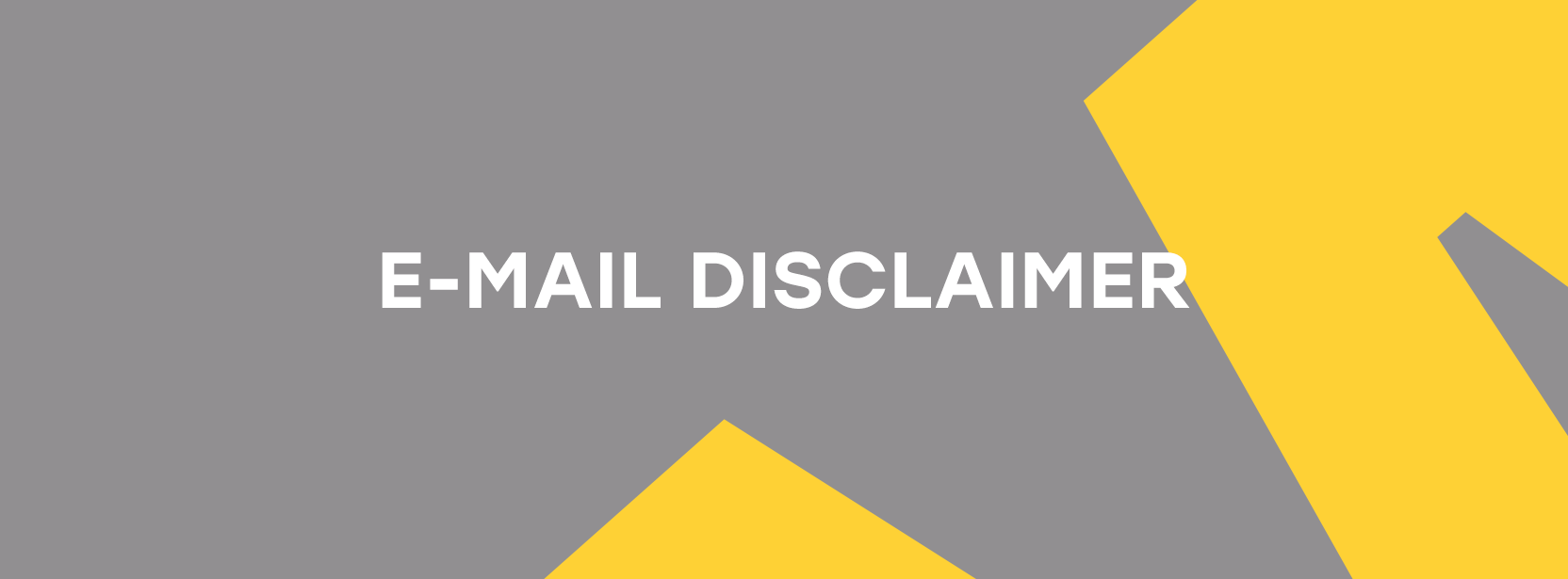 E mail Disclaimer